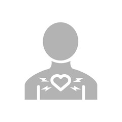 heart problems icon, vector illustration