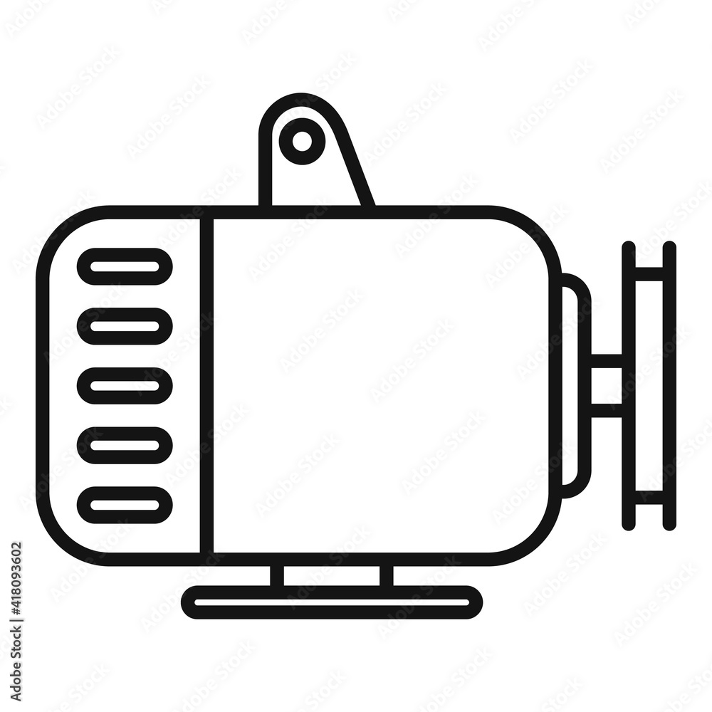 Aufkleber car generator icon. outline car generator vector icon for web design isolated on white background