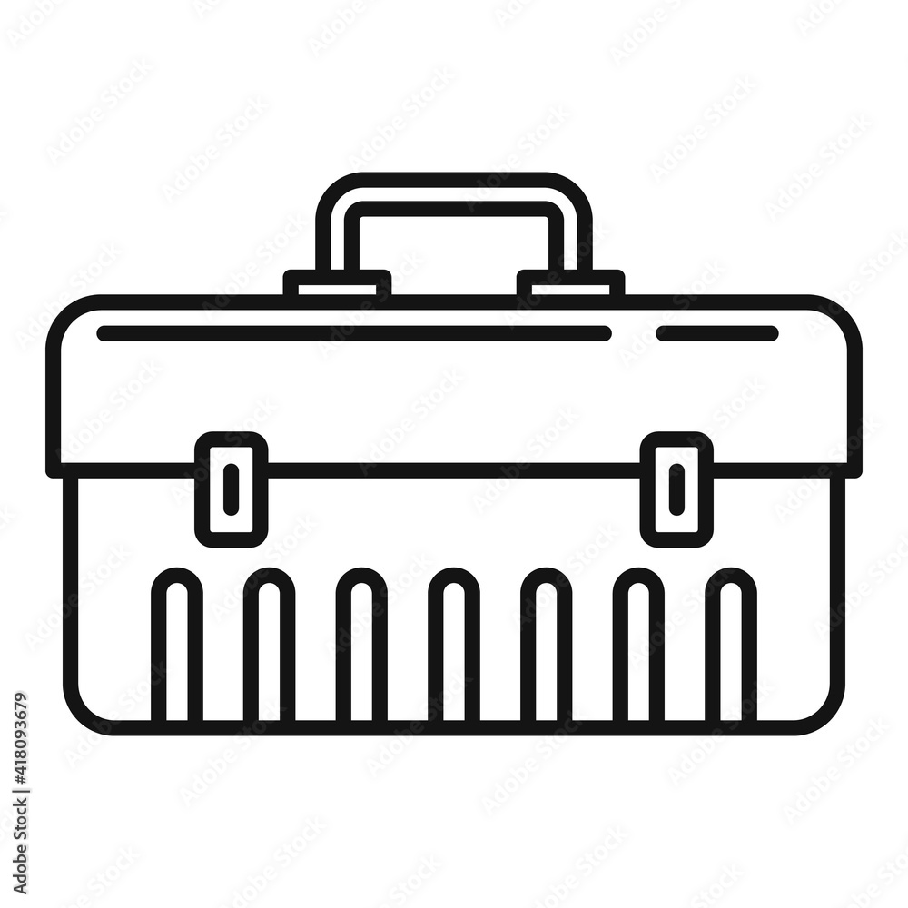 Poster car service tool box icon. outline car service tool box vector icon for web design isolated on white