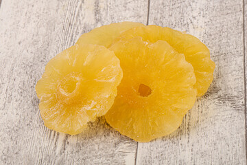 Dried sweet tasty pineapple heap