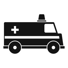 Ambulance car icon. Simple illustration of ambulance car vector icon for web design isolated on white background