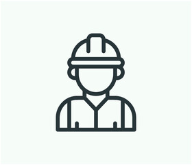 Engineer vector icon. Editable stroke. Symbol in Line Art Style for Design, Presentation, Website or Apps Elements, Logo. Pixel vector graphics - Vector