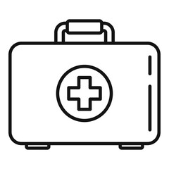 First medical kit icon. Outline First medical kit vector icon for web design isolated on white background