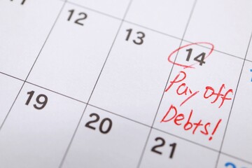 借金の返済日　カレンダー