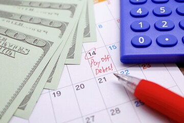 借金の返済日　カレンダー