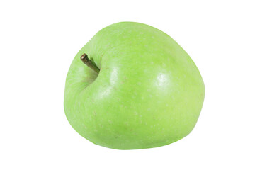 Fresh green apple on isolated white background