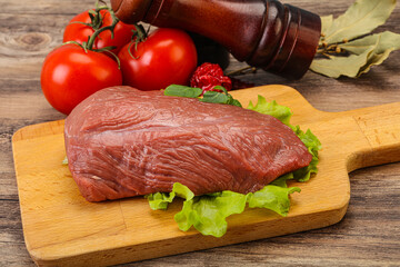 Raw beef piece for cooking