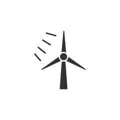 Wind turbine icon isolated on white background. The environment symbol modern, simple, vector, icon for website design, mobile app, ui. Vector Illustration