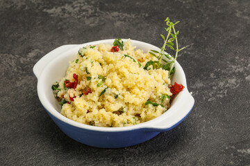 Vegetarian uisine - couscous with vegetables