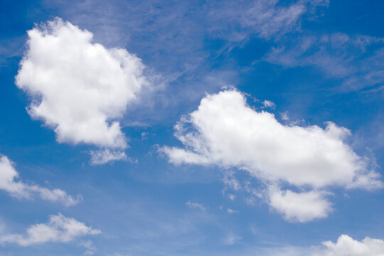 blue sky background with tiny clouds. © jamroenjaiman