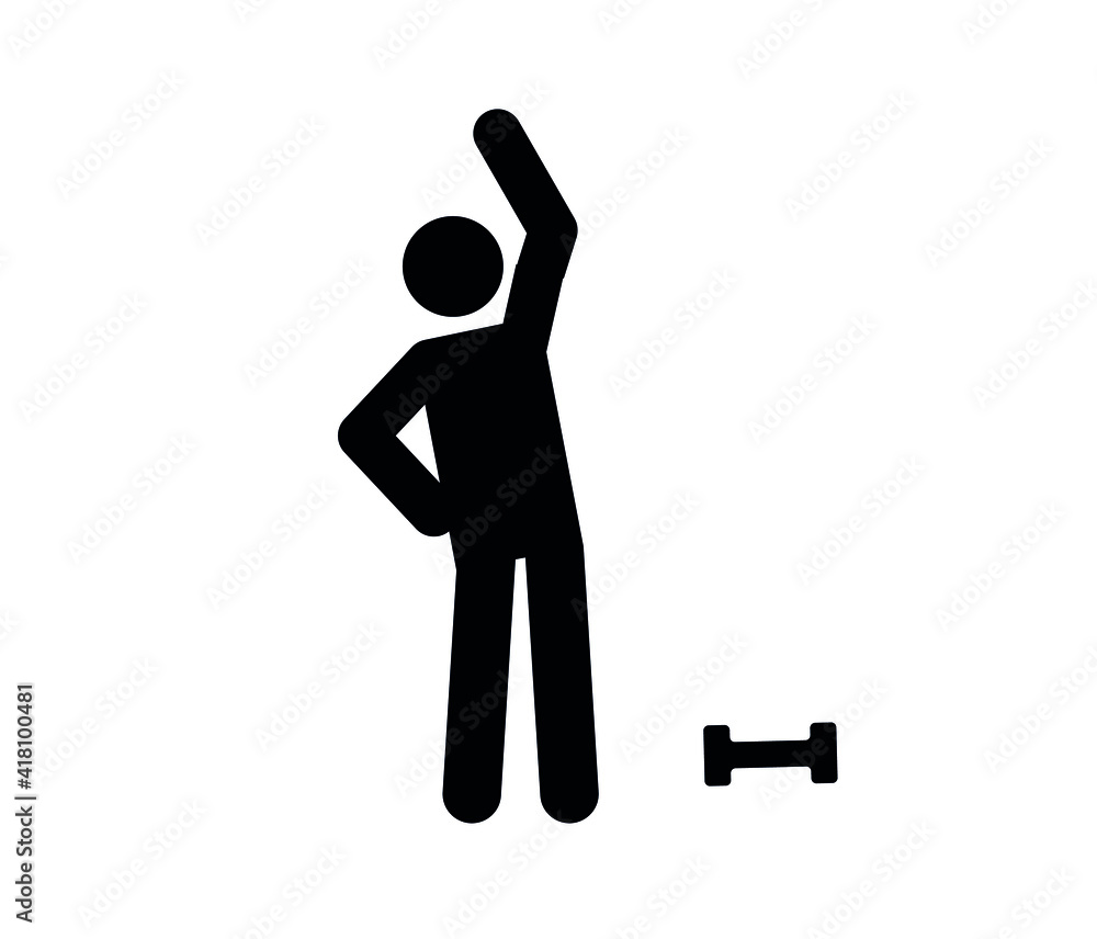Poster workout vector icon. editable stroke. symbol in line art style for design, presentation, website or 