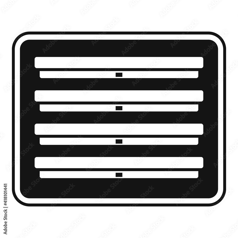 Poster ventilation frame icon. simple illustration of ventilation frame vector icon for web design isolated