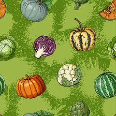 Food vector pattern color