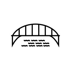bridge icon line style vector