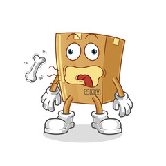 box burp mascot. cartoon vector