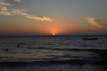 Fototapeta premium Beautiful sunrise in Rincón del Mar, Colombia