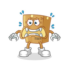 box monster vector. cartoon character