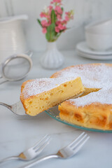 sweet home made vanilla cheesecake
