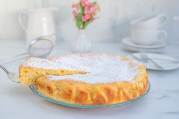sweet home made vanilla cheesecake