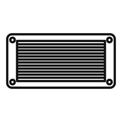 Ventilation duct icon. Outline Ventilation duct vector icon for web design isolated on white background