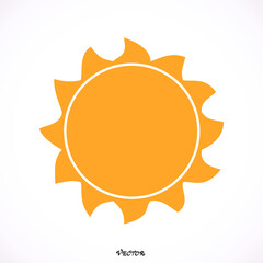 Sun Icon Isolated Background