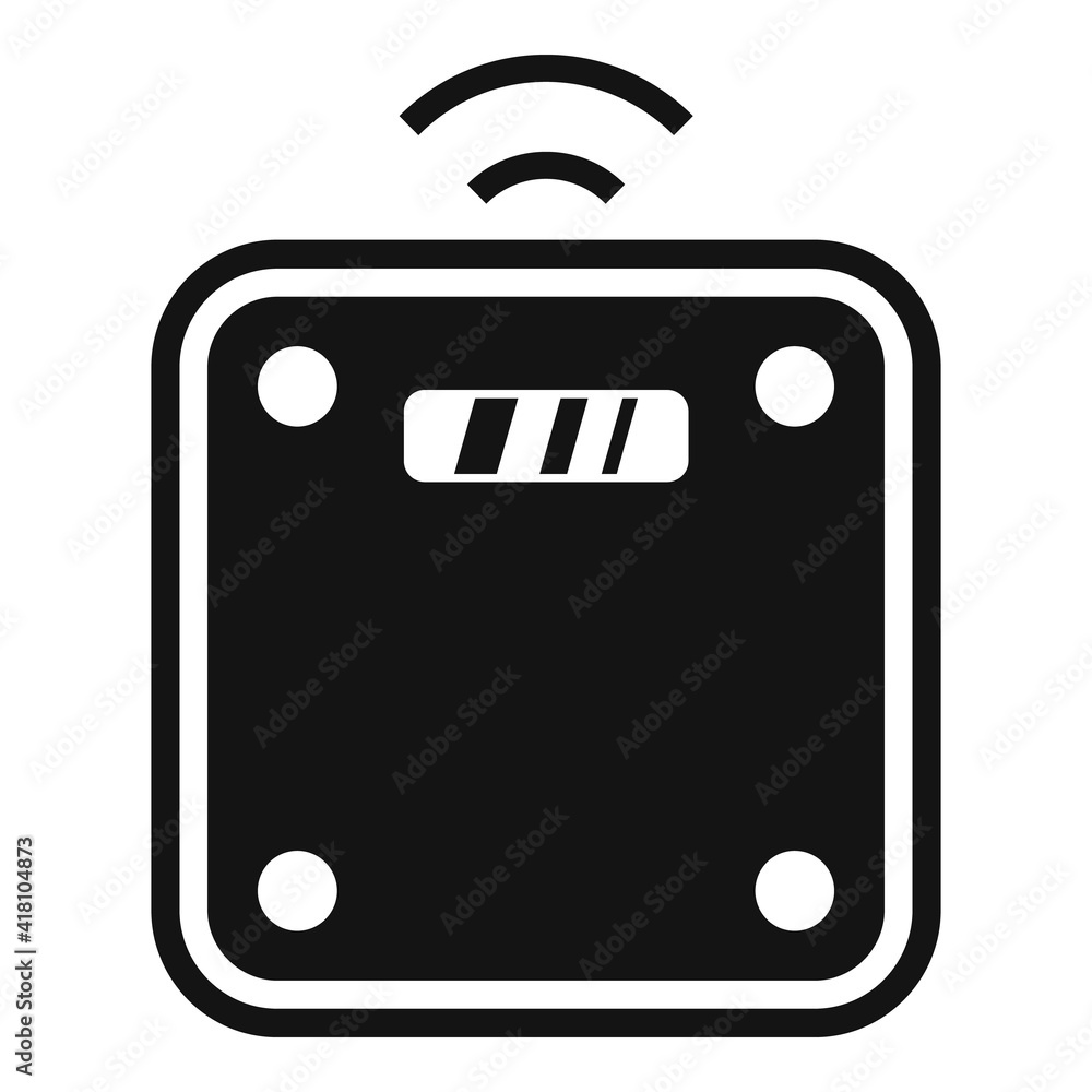 Poster app smart scales icon. simple illustration of app smart scales vector icon for web design isolated o