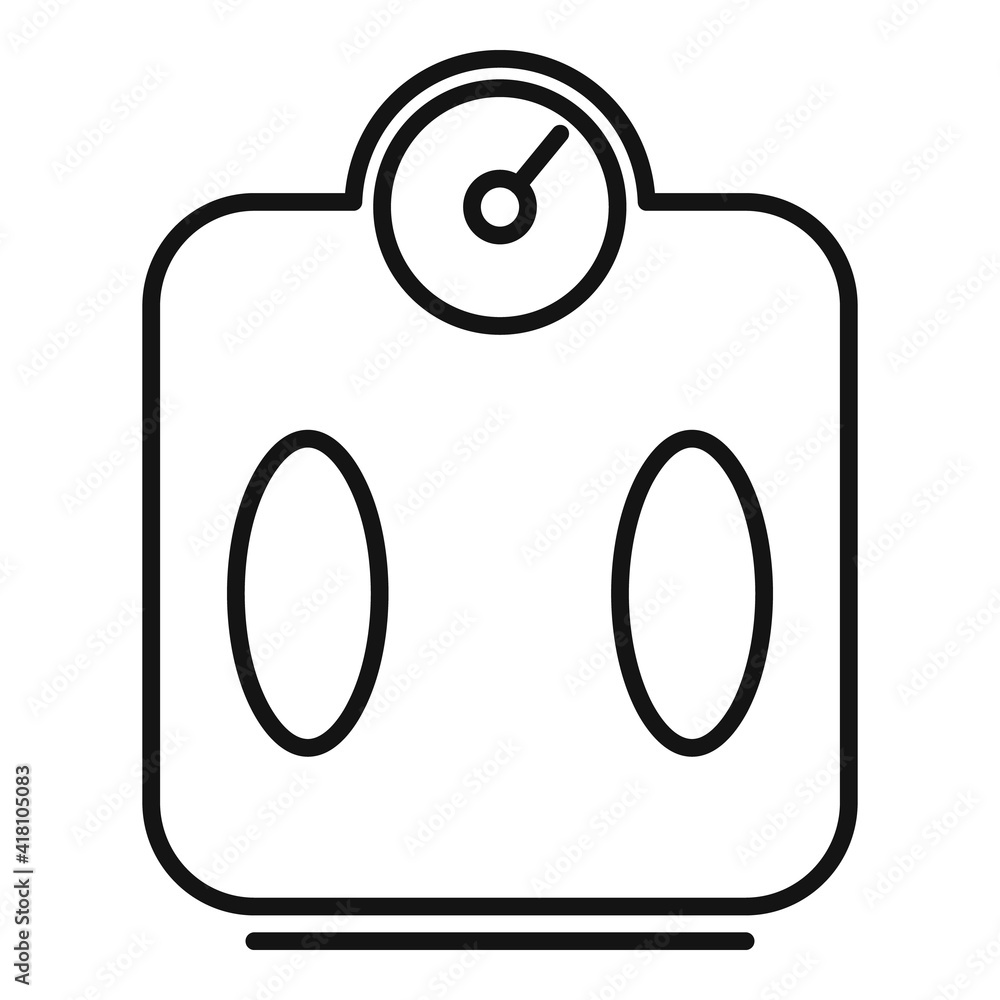 Poster smart scales icon. outline smart scales vector icon for web design isolated on white background