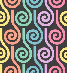 Colourful shapes abstract seamless pattern