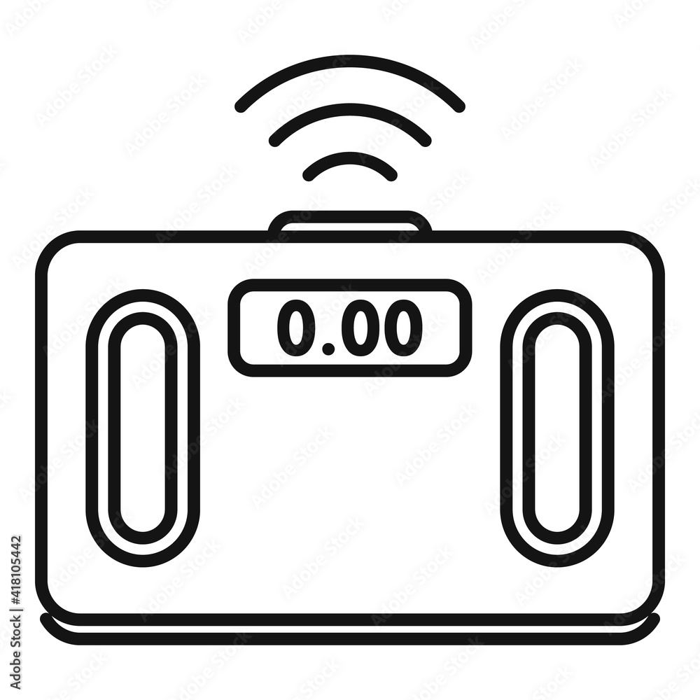 Poster rate smart scales icon. outline rate smart scales vector icon for web design isolated on white backg
