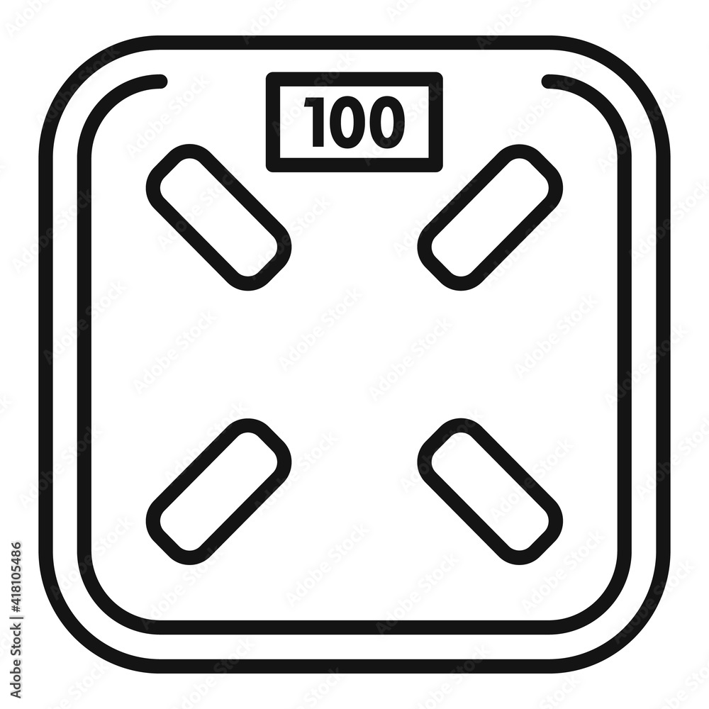 Poster app smart scales icon. outline app smart scales vector icon for web design isolated on white backgro