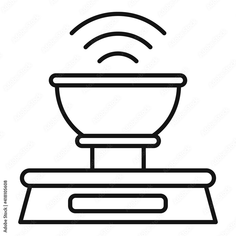 Poster electronic smart scales icon. outline electronic smart scales vector icon for web design isolated on