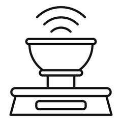 Electronic smart scales icon. Outline Electronic smart scales vector icon for web design isolated on white background