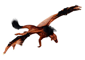 3D Rendering Fairy Tale Dragon on White