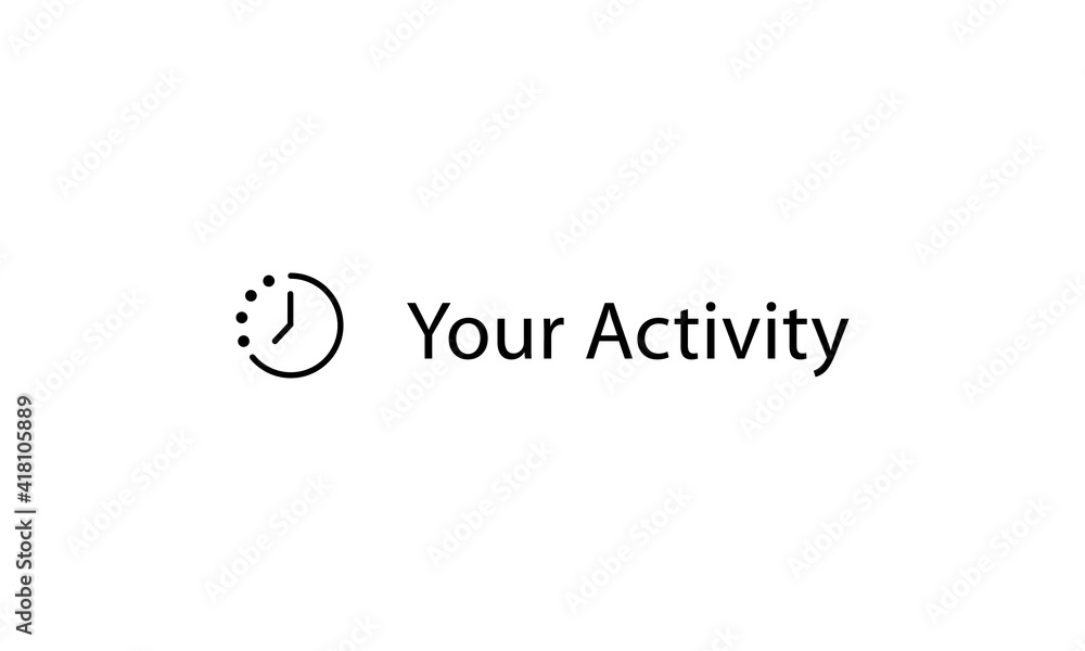 Poster your activity icon vector. history symbol image