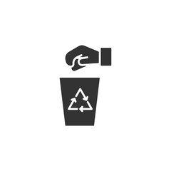 Trash can icon isolated on white background. Recycle symbol modern, simple, vector, icon for website design, mobile app, ui. Vector Illustration