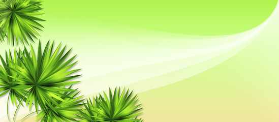 Colorful gradient mesh green background in bright rainbow colors. Abstract blurred smooth image. Wallpaper soft colored illustration, banner, template.