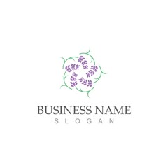 fresh lavender logo vector template