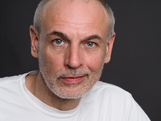 portrait adult unshaven adult man