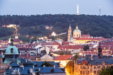 Fototapeta premium Historic Prague by night, Czech Republic