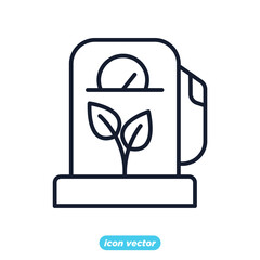 gas station. eco fuel icon. ecology Environmental sustainability. Eco friendly symbol template for graphic and web design collection logo vector illustration