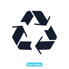recycle recycling icon. ecology Environmental sustainability. Eco friendly symbol template for graphic and web design collection logo vector illustration