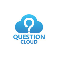 Question cloud logo template design