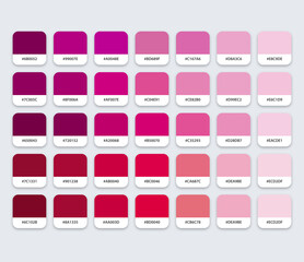 Red Color Palette with Hex