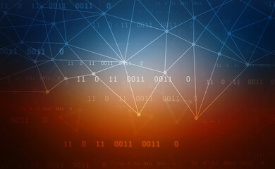 Internet binary data code computing or transmission process,Internet data transmission, Binary Code Background, Digital Abstract technology background