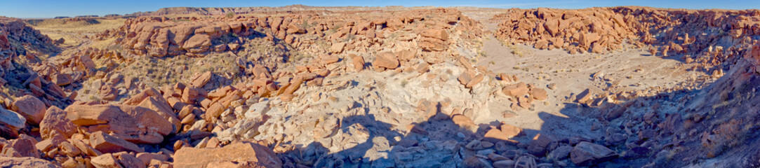 Hellscape of the Devil's Playground in Petrified Forest National Park Arizona.