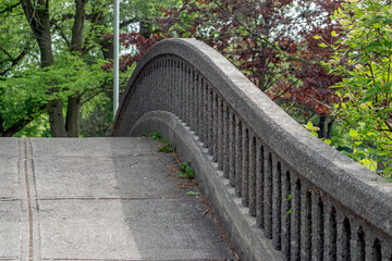 Concrete bridge in the park.