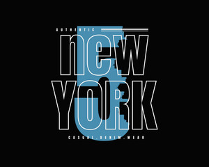 Vector illustration of letter graphics, NEWYORK, Creative clothing, perfect for the design of t-shirts, shirts, hoodies, etc.