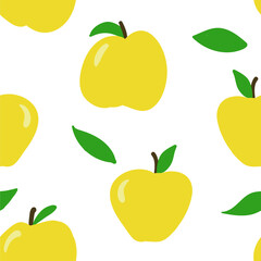 Apple seamless pattern. Vector illustration