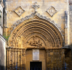 Ragusa. Portale di San Giorgio. La chiesa antica sorgeva all'estremità est dell'abitato, dove si...