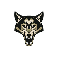 Wolf head logo design